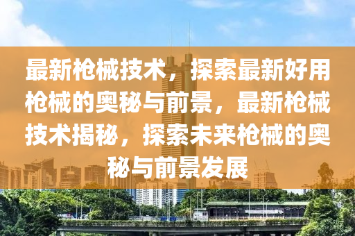 最新槍械技術(shù)，探索最新好用槍械的奧秘與前景，最新槍械技術(shù)揭秘，探索未來(lái)槍械的奧秘與前景發(fā)展