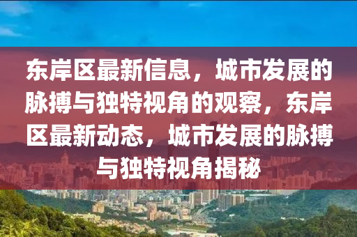 東岸區(qū)最新信息，城市發(fā)展的脈搏與獨特視角的觀察，東岸區(qū)最新動態(tài)，城市發(fā)展的脈搏與獨特視角揭秘
